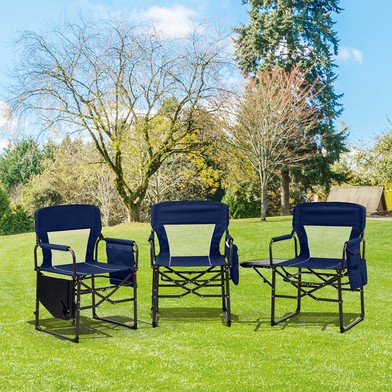 Metal Folding Beach Chair(Set Of), 1, Blue