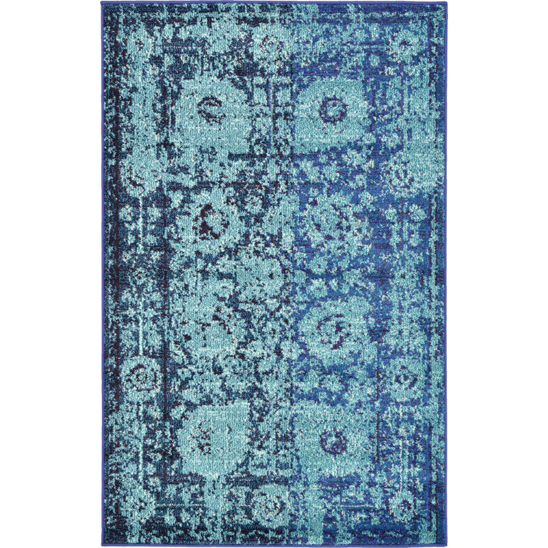 Tapis bleu ciel Colfin, Rectangle 3 pi 3 po x 5 pi 3 po