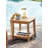 Leona Square Teak Outdoor Side Table , 20.25'' in. W 20.25'' in. D