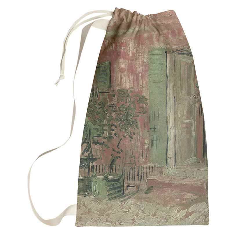 Browerville Fabric Laundry Bag with Handles, Large (76.5" H x 29.5" W x 1.5" D), Pink
