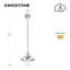 Ensemble de 3 bougeoirs en acier inoxydable de 28 cm (11 pouces), bougeoirs modernes pour la décoration intérieure