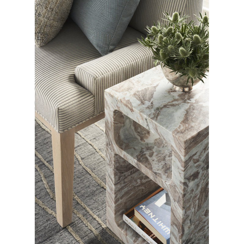 Spencer Upholstered Bench, Worthy Snow, Casa Blanca
