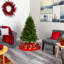 Arbre de Noël artificiel épinette vert avec lumières claires/blanches-1570185928