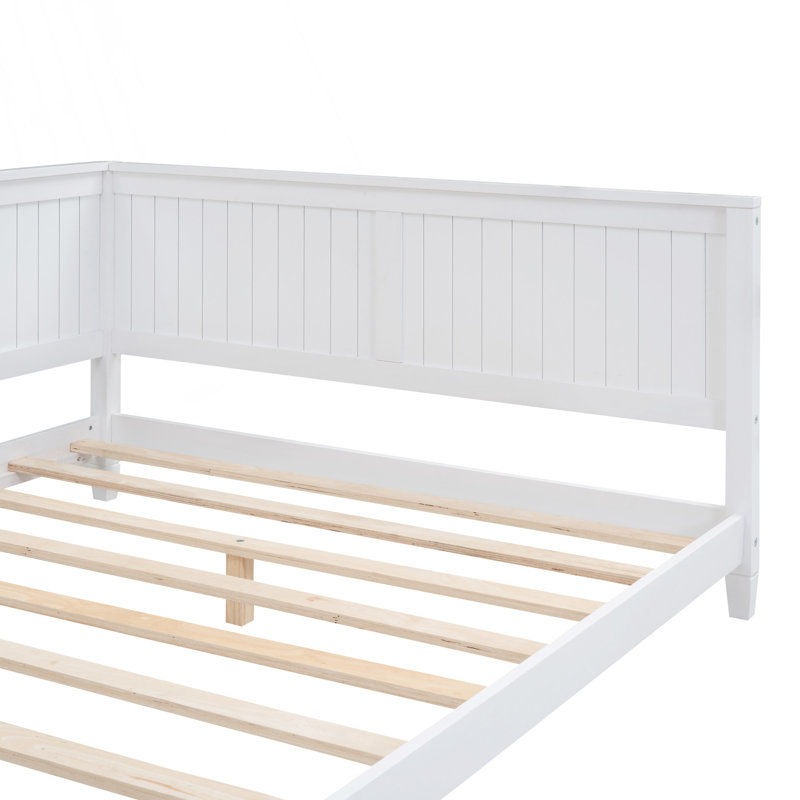 Ingus Wood Mid-Century Modern Daybed, Full, White