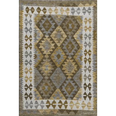 Premium Machine Washable Mayfield AMF1915 Tribal Rug