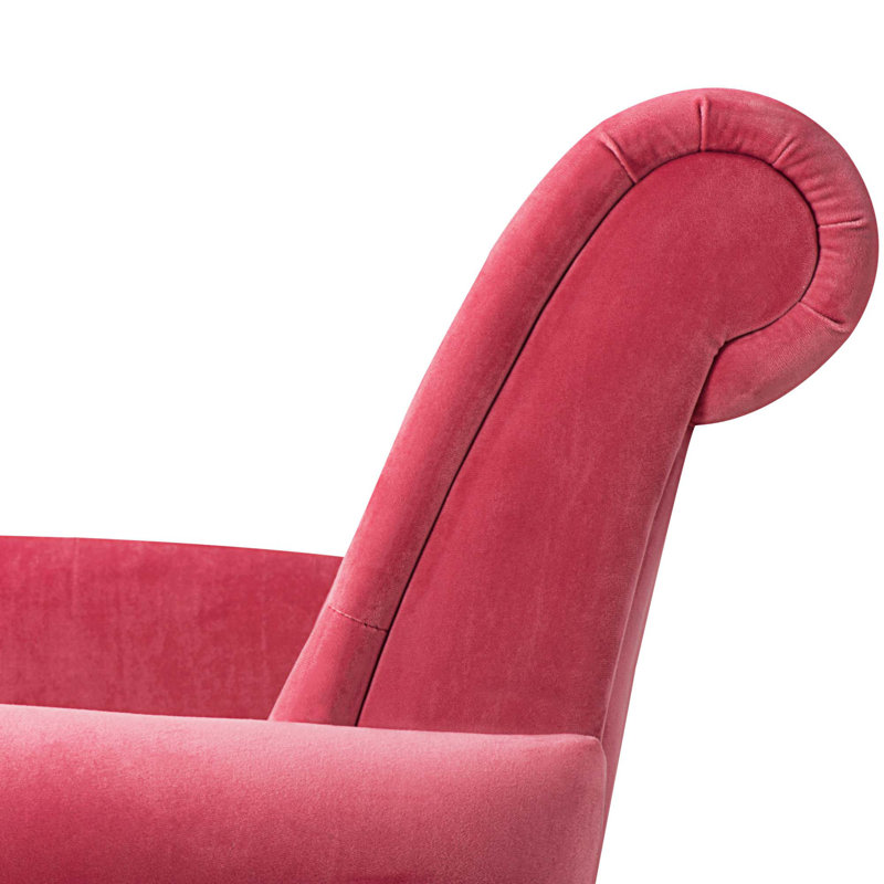 Fauteuil Braelinn, Velours rose
