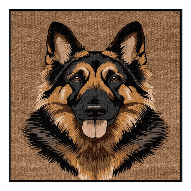  Tapis lavable pour berger allemand, Carré 4 pi