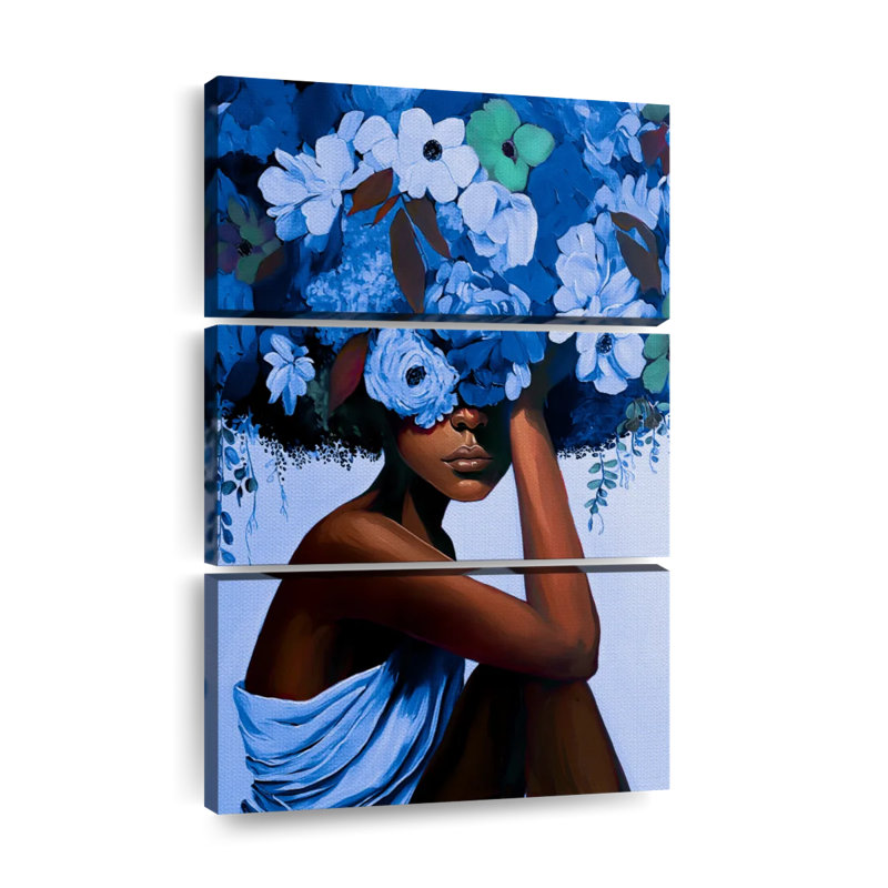 Ensemble de 3 reproductions sur toile 3 pièces par Amara T, H 38 po x l 24 po x P 1,25 po