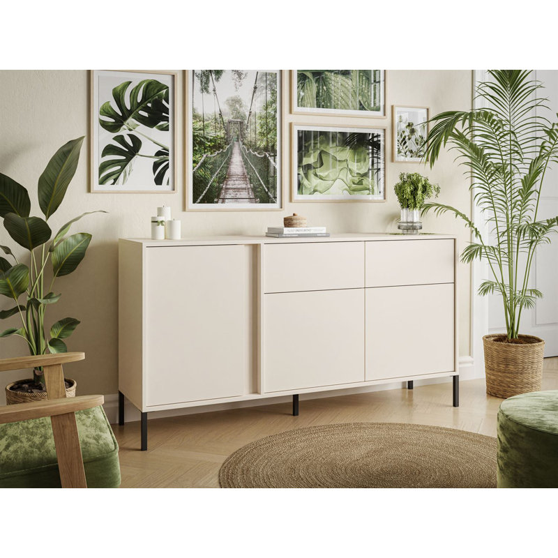 Gelnett 153.1cm W 2 - Drawer Chest of Drawers