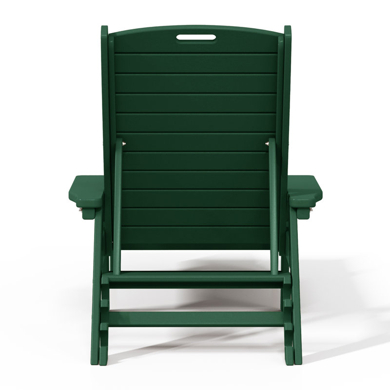 Laguna Outdoor Chaise Lounge with Table, Dark Green