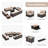 12 - Person Outdoor Wicker Patio Conversation Furniture Set with Fire Pit Table-1483489