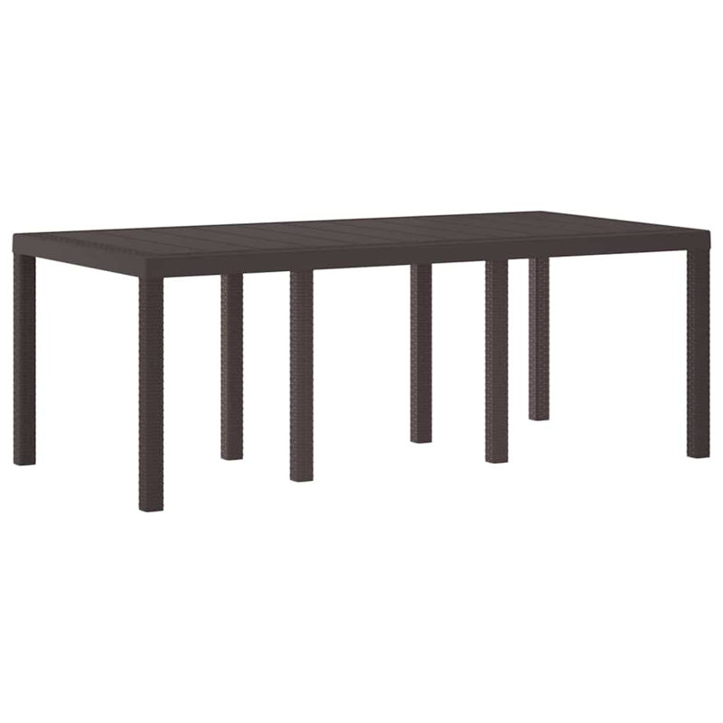 Garden Table, 73cm H x 200cm W x 100cm D, Brown