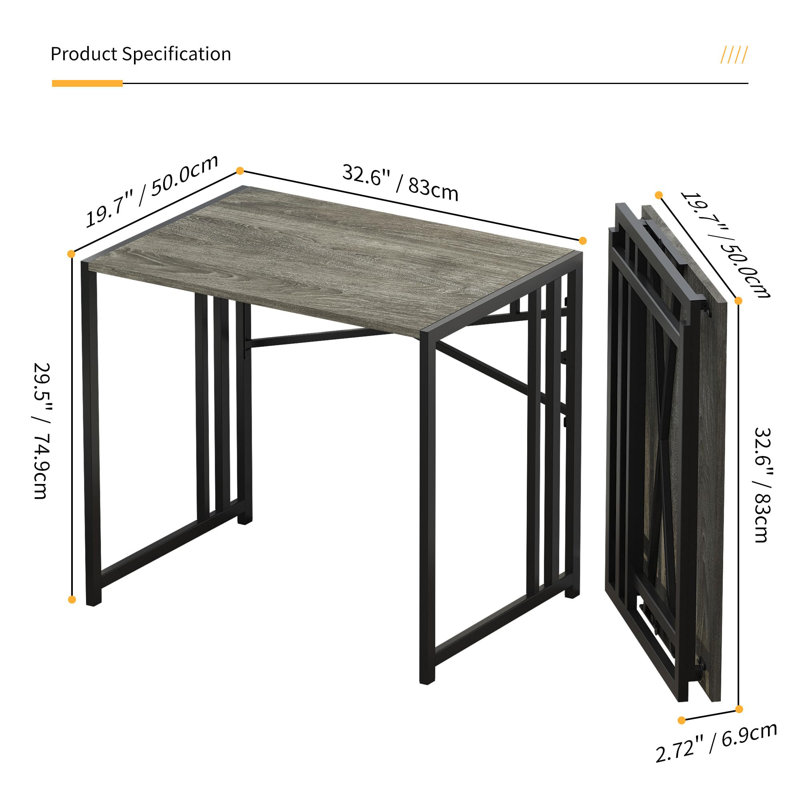 Metal Base Computer Desk, Black Oak/Black