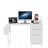 47.3"Office Desk With Power Outlet,3 Drawers,Side Pocket, Study Desk Easy To Assemble,Frame Stability Reversible For Home Desk, Company Computer Desk, Game Table,Vanity Table-1488952548