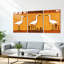 Ensemble de 3 tableaux sur toile à motif de héron d'inspiration égyptienne-118679473