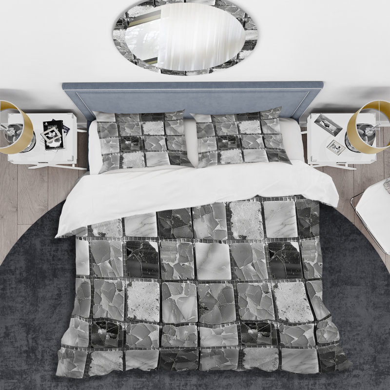 Ensemble de housse de couette Modern, Housse de couette pour grand lit et 2 taies décor