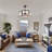 6 Light Dimmable Black Modern Chandelier