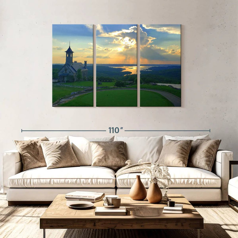 Adella Ozarks Chapel At Sunset, 48" H x 74" W