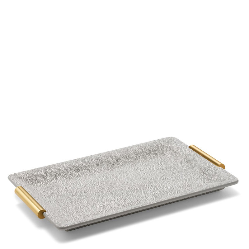 Shagreen Decorative Tray, Dove