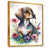 Toile avec cadre flottant or