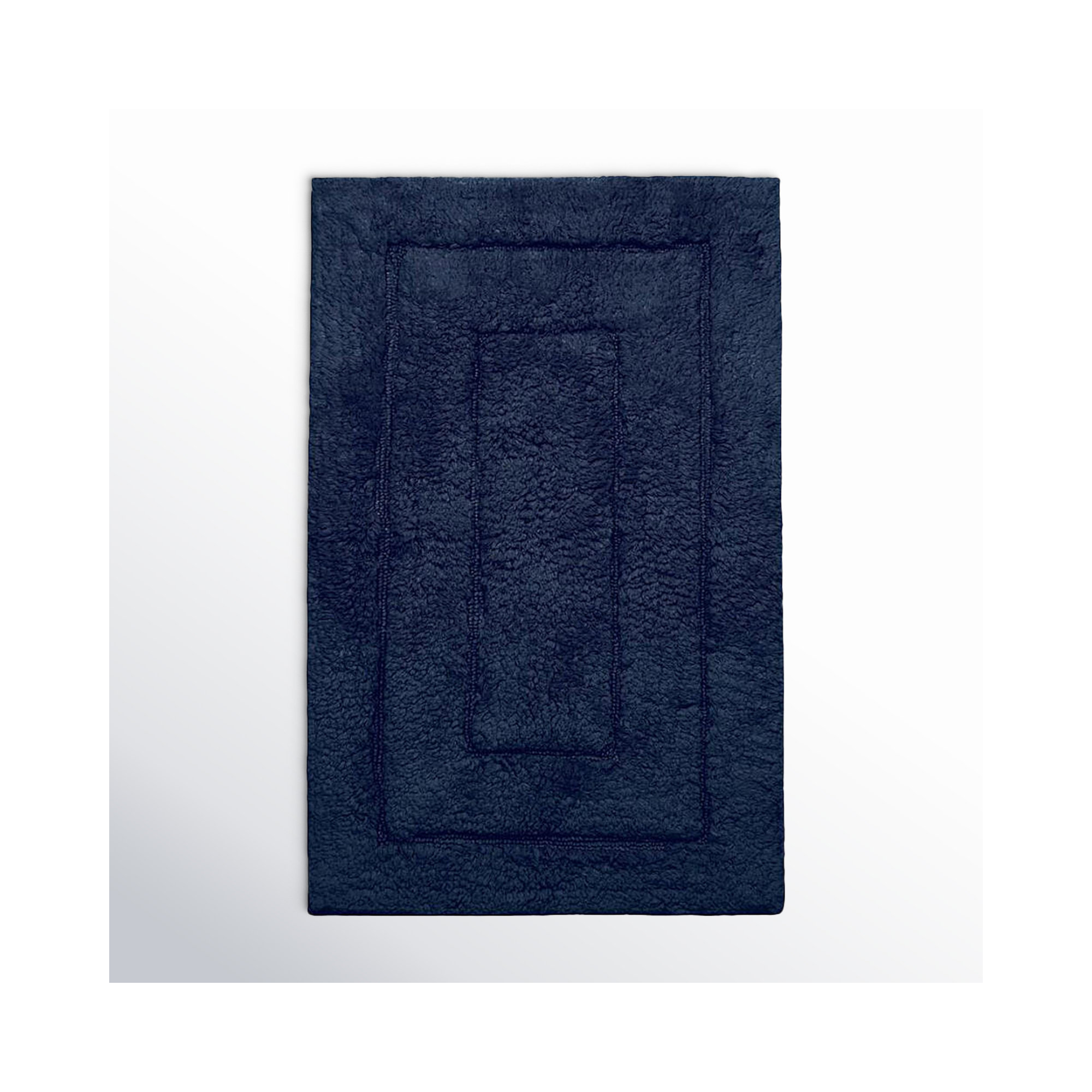 Apolonia Cotton Non-Slip Bath Rug, 24" H x 40" W, Navy