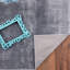Tapis abstrait gris / bleu Rethman-691890098