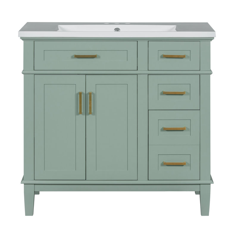 Meuble-lavabo simple 36 po avec plateau en résine Hagensee