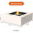Ecosmart - Base 40, Fire Pit Tables, Bone, Gas Lp/ng Stainless Steel Burner - Esf.o.bas.40.bo.g