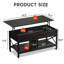 Grande table basse extensible avec plateau de rangement et roulettes interchangeables Sparta-122442882