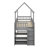 Twin Over Twin House Bunk Bed With Shelves And Drawers-928388524