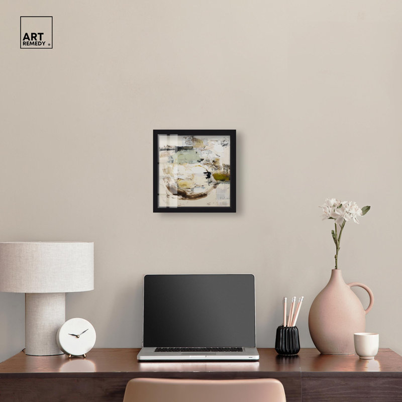 Décoration murale Neutral Palette II Shadowbox Print par Art Remedy, cadre noir, 13 x 13, H 13 po x l 13 po, Structure noire