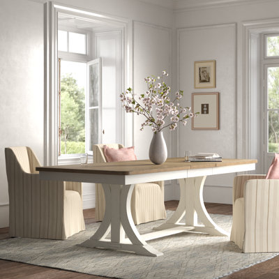Alaincourt Extendable Solid Wood Base Dining Table
