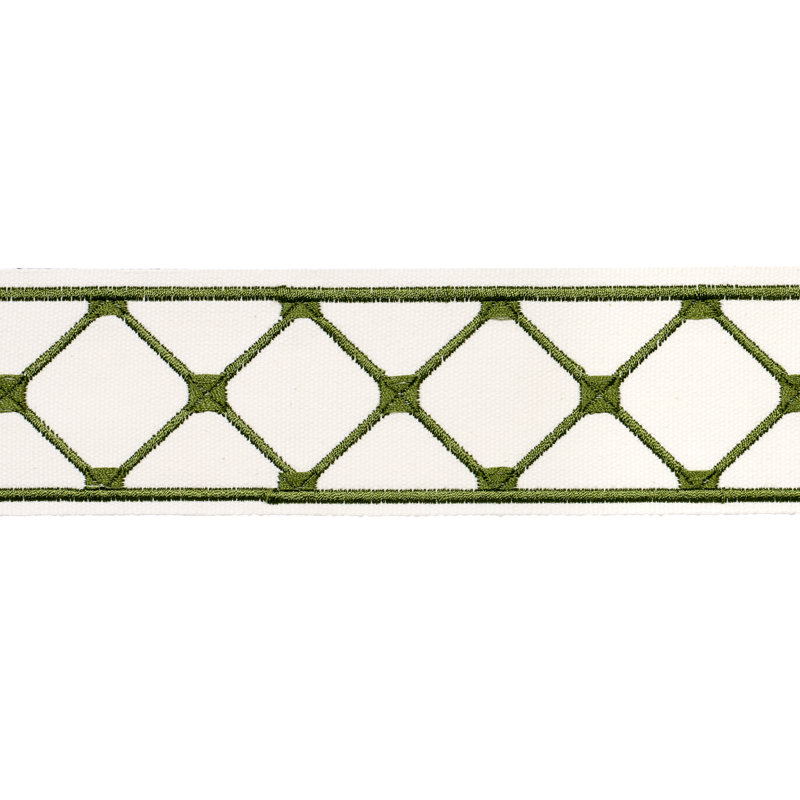Schumacher X Paloma Contreras Parisian Bamboo Trim, Green