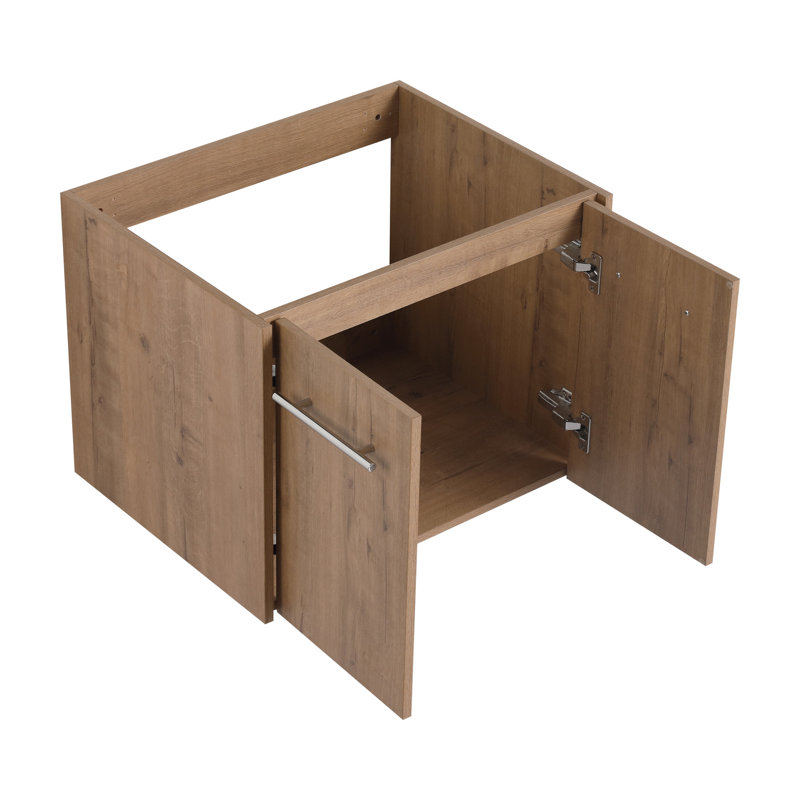 Armoire de salle de bain à fermeture en douceur avec lavabo - idéale pour les petits espaces de salle de bain