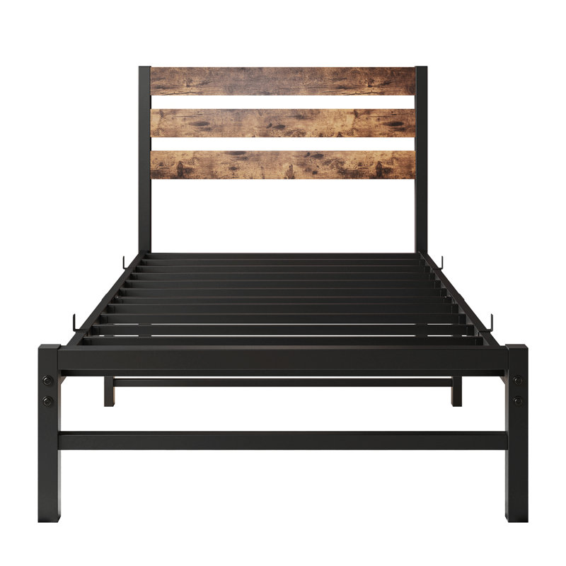 Akitomo Bed, Twin, Black/Brown