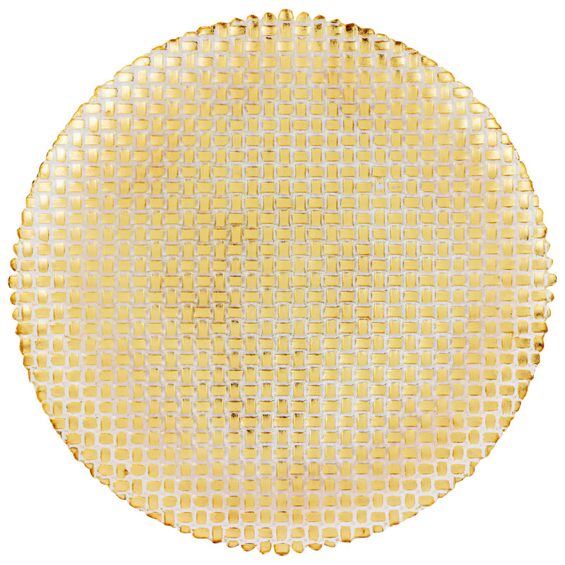 Rufolo Glass Basketweave Round Platter