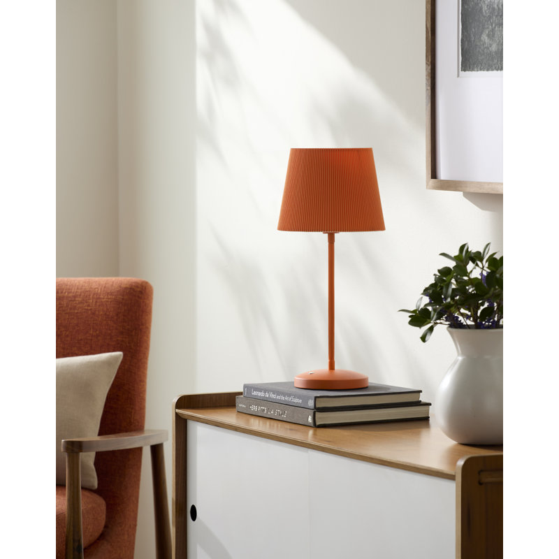 Lampe de table Wilcher, Blanc, Orange