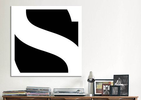 Art textuel sur toile, s, H 18 po x l 18 po x P 1,5 po