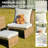 5 Pieces Wicker Outdoor Sofa Chair with Ottoman Footrest and Table, No Assembly, Stackable