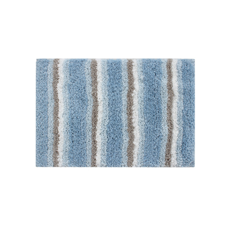 Tapis pour salle de bain Amyr, Bleu, L 24 po x l 17 po