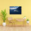 Humpback Whale Ocean View Peaceful Abstract Contemporary Whale Nature Ocean Wall Art Print 1 Piece Wrapped Canvas Wall Art-114280383