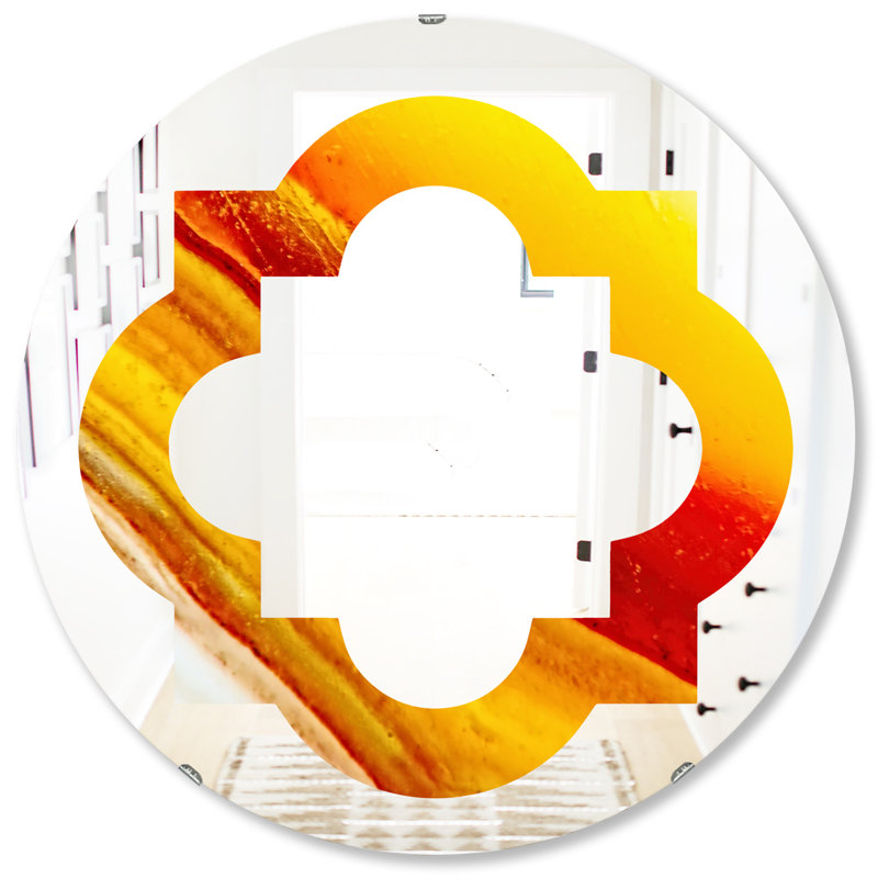 Miroir mural éclectique sans cadre, 31,5 po x 31,5 po