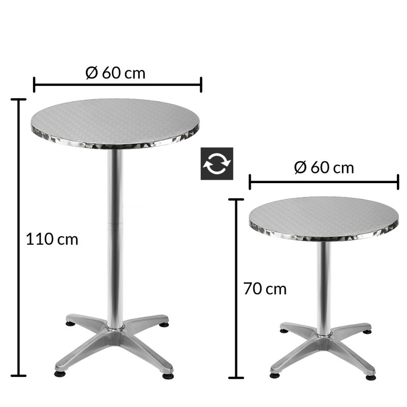 Mayfair Folding Aluminium and Stainless Steel Bar Table