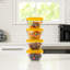 Libbey Serve It 16-Piece 2-Cup Glass Storage Bowl Container Set with Yellow Plastic Lids