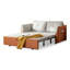 Coussin de canapé-lit standard en polyester blanc-252660005