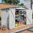 8X6 FT Metal Outdoor Storage Shed, Tool Shed With Pitched Roof Waterproof With Side Window And Lockable Door, Metal Tool Shed For Garden Tool Storage, Everyday Sundries And Bike Storage-123794553
