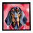 Black and Tan Coonhound My Valentine Framed Metal Print