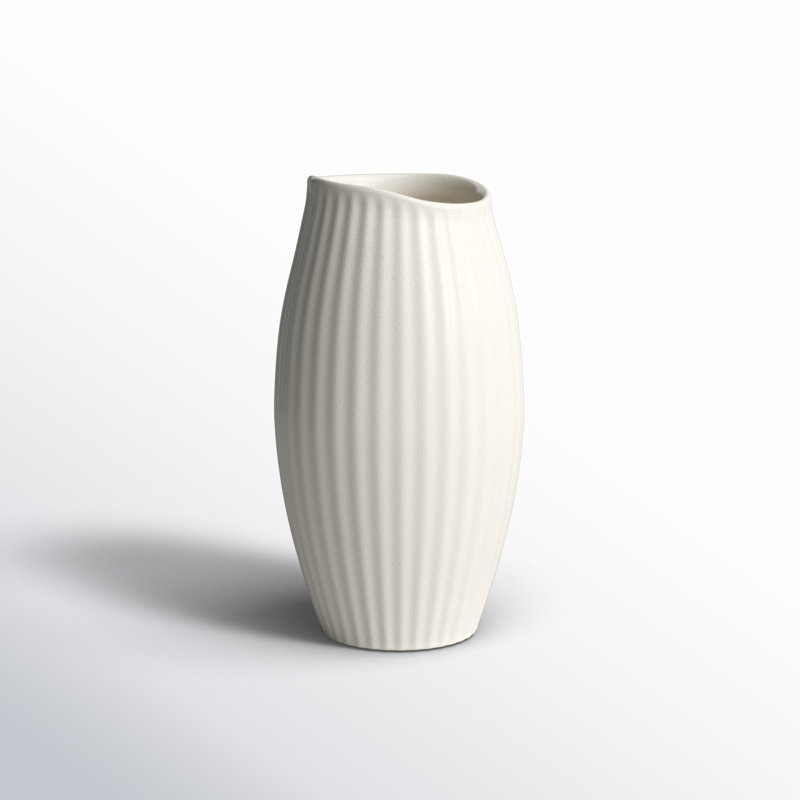 Ruebin Ceramic Table Vase, White