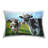 Traditional Cows in Field Outdoor Printed Pillow by GeorgeDyachenkoArt