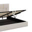 Ensemble de chambre à coucher 2 pièces, grand lit plateforme tapissier avec système de rangement hydraulique, repose-pieds avec pieds en métal-503491376